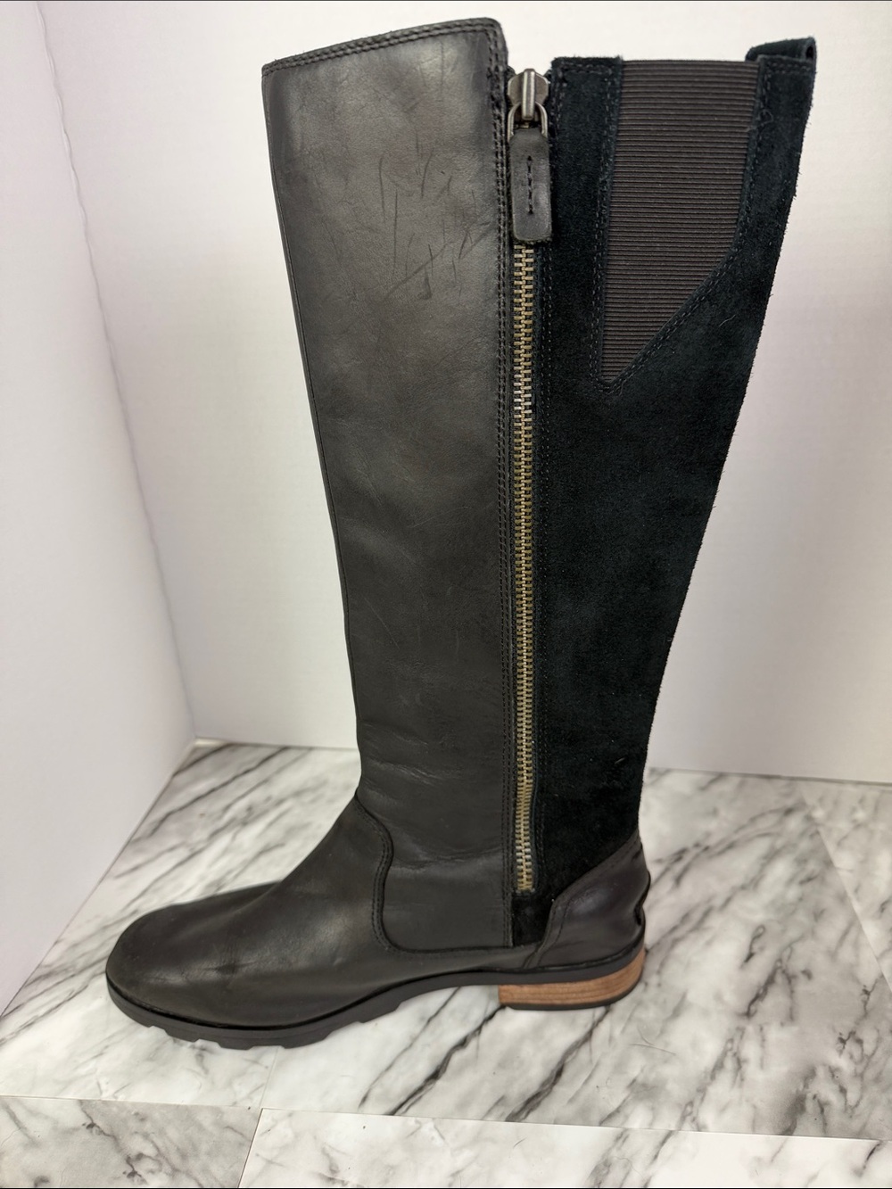 Sorel women’s Emelie tall leather winter boots size 9 - Picture 6 of 15